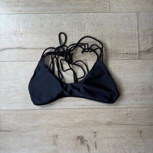 RELLECIGA Black Strappy Bikini Top